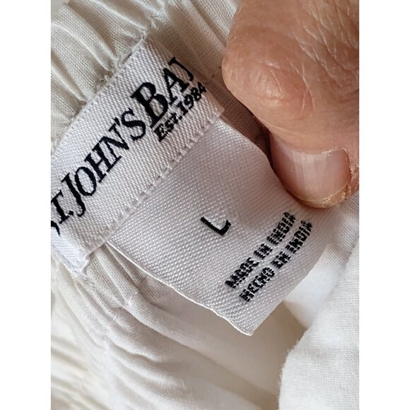 Womens Boho Hippie Tiered Crochet Detail Fully Lined Midi Skirt Size Large White - Picture 5 of 8